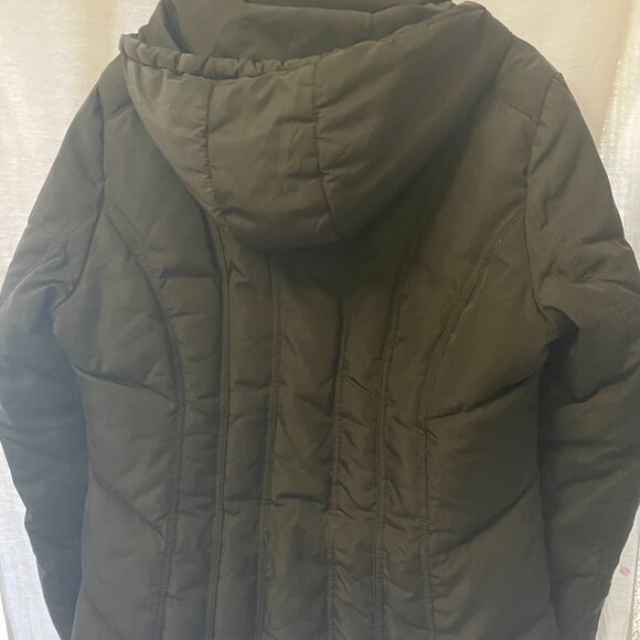 Calvin Klein Women’s Brown Duck Down Hooded Winter Coat – Heavyweight, Size M - Picture 3 of 9
